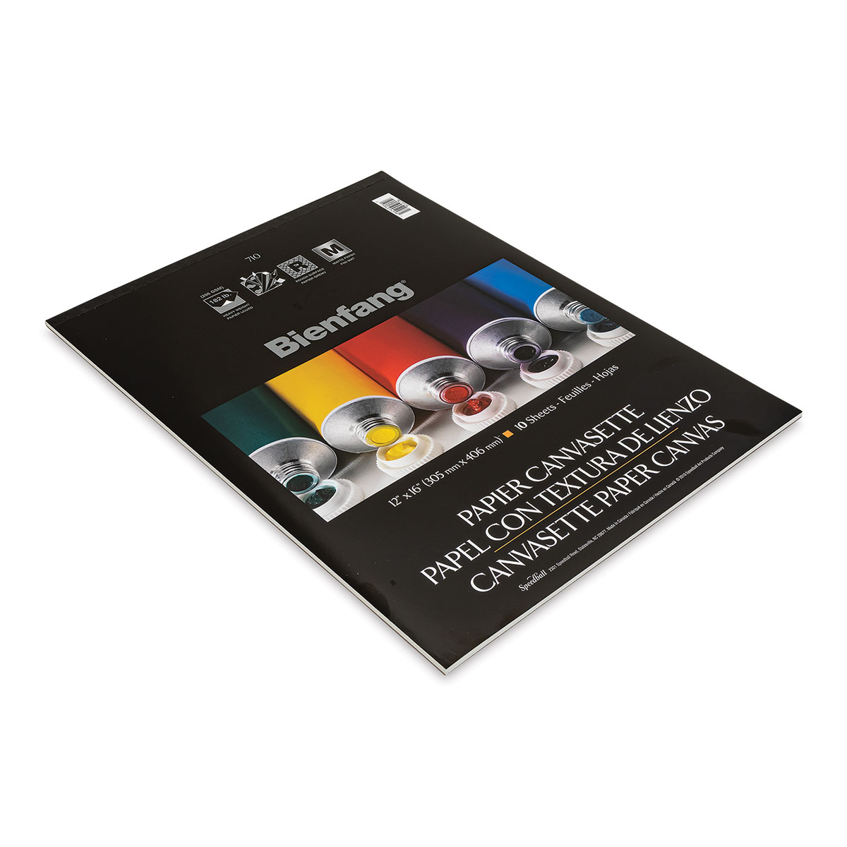 R270121 Canvasette Paper Canvas, 9" X 12"; Canvas-Like Rough Surface Texture; 10-Sheets Per Pad; Pre-Primed Matte Finish; Can Be Easily Stretched