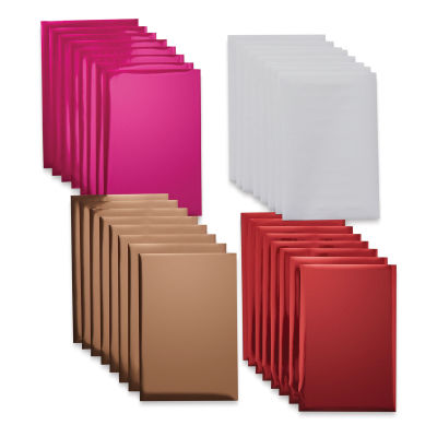 Cricut Foil Transfer Sheets - Ruby Sampler, 4" x 6", Package of 24 (Sampler contents)
