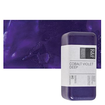 Open in modal - R&F Encaustic Paint Block - Cobalt Violet Deep, 104 ml block and swatch