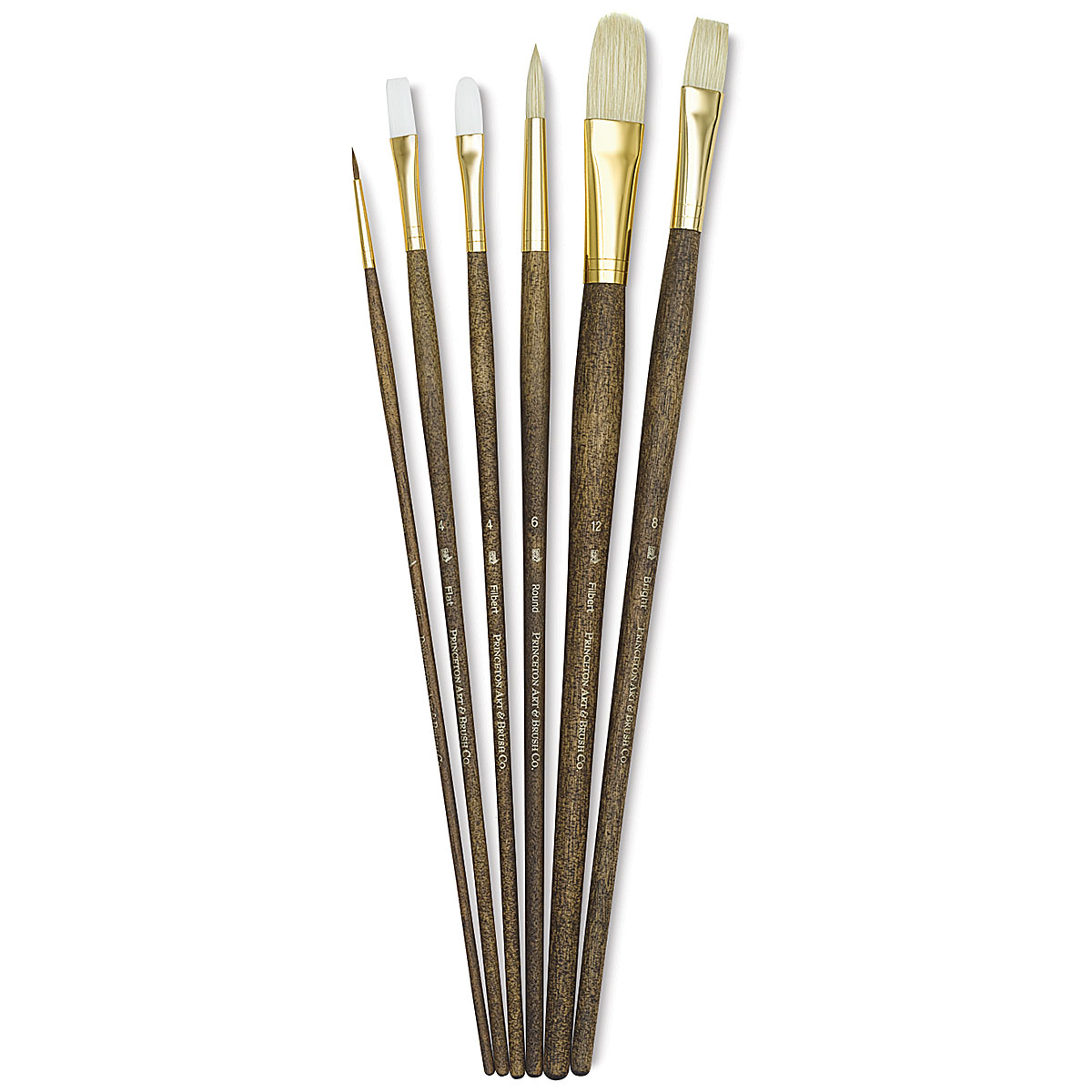 Studio 71 Oil Paint Bristle Brush Set 10/pk Flat Round Fan Angular 30052084