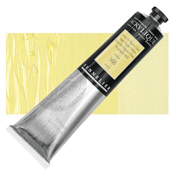 Open in modal - Sennelier Extra-Fine Artist Acrylique - Light Naples Yellow, 200 ml tube and swatch
