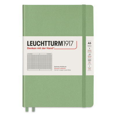 Leuchtturm1917 Squared Hardbound Notebook - Sage, 5-3/4" x 8-1/4"
