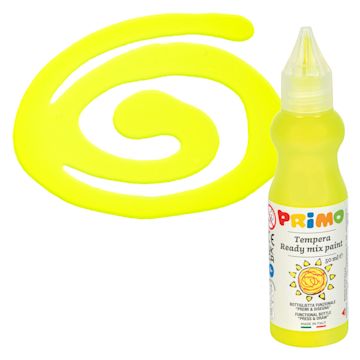 Open in modal - Primo Tempera Paint - Fluorescent Yellow, 50 ml bottle and swatch