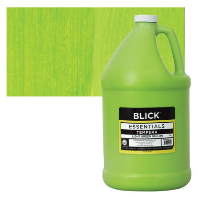 Blick Essentials Tempera - Light Green, Gallon with swatch
