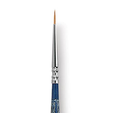 Open in modal - Escoda Optimo Kolinsky Sable Brush - Pointed Round, Long Handle, Size 0 close up