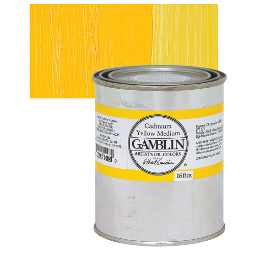 Gamblin Artist's Oil Color - Cadmium Yellow Medium, 37 ml tube