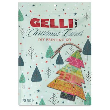 Open in modal - Gelli Arts Christmas Cards DIY Printing Kit, front of packaging