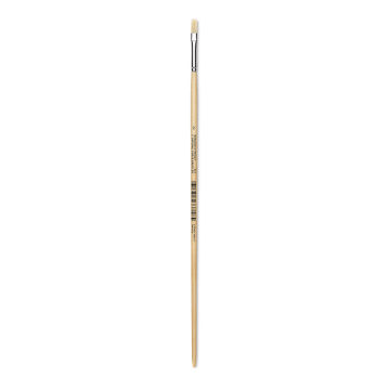 Open in modal - Utrecht Rhenish Pure Hog Bristle Brush - Flat, Size 2, Long Handle