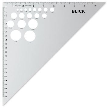 Open in modal - Blick Aluminum Triangles - Top view of Single 45/90 degree triangle