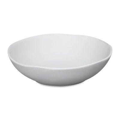 Mayco Earthenware Bisque Bowls - Slightly angled view of unglazed cereal bowl