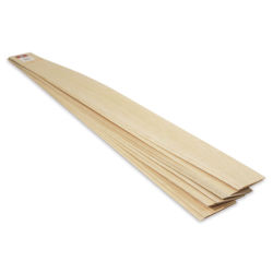 Midwest Products Balsa Wood Sheets - 10 Pieces, 1/16" x 3" x 36" (end view to show 