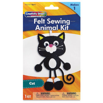 Creativity Street Felt Sewing Kit - Cat (front of packaging)