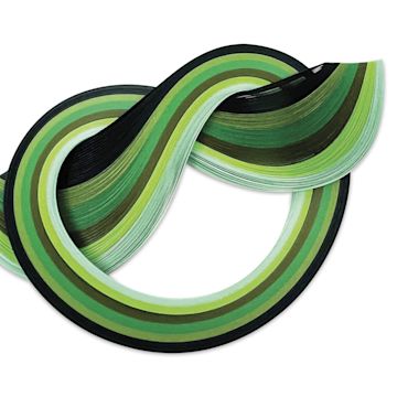 Open in modal - Quilled Creations Quilling Paper - Green Shades, Pkg of 100