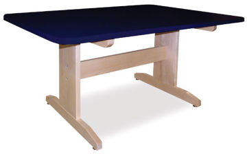 Hann Art Table - Angled view of Black Top Art Table