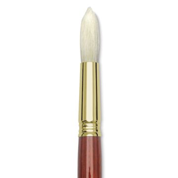 Open in modal - Blick Master Bristle Brush - Round, Long Handle, Size 18 close up