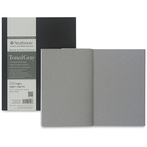 Strathmore 400 Series Toned Gray Sketch Pad,Wire Bound, 50 Sheets