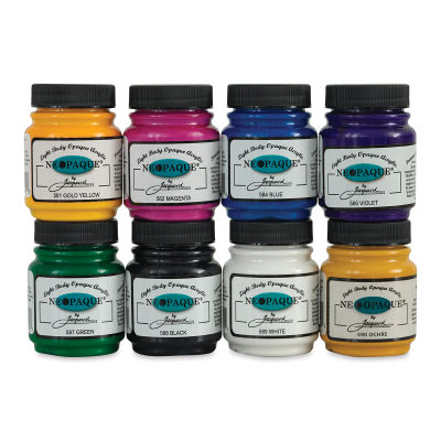 Jacquard Neopaque Acrylics - Set of 8, Jars (Out of packaging)