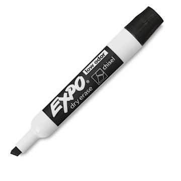 Open in modal - Expo Dry Erase Low Odor Markers - Chisel Tip, Black