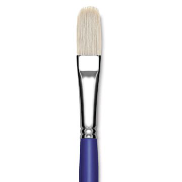Open in modal - Blick Scholastic White Bristle Brush - Filbert, Size 16 close up