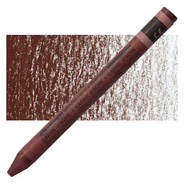 Open in modal - Caran d'Ache Neocolor II Aquarelle Artists' Pastel - Burnt Sienna pastel and swatch