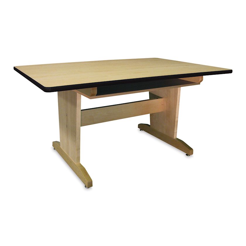 Hann Art Table, Laminate Top with Shelf 60" x 291/4" x 42", Tapered