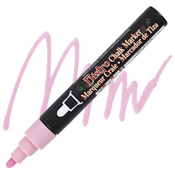 Open in modal - Marvy Uchida Bistro Chalk Marker - Blush Pink, 6 mm marker and swatch