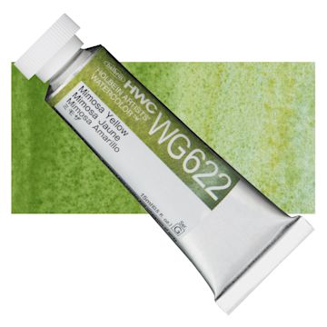 Open in modal - Holbein Artists' Watercolor - Mimosa Yellow, 15 ml tube and swatch