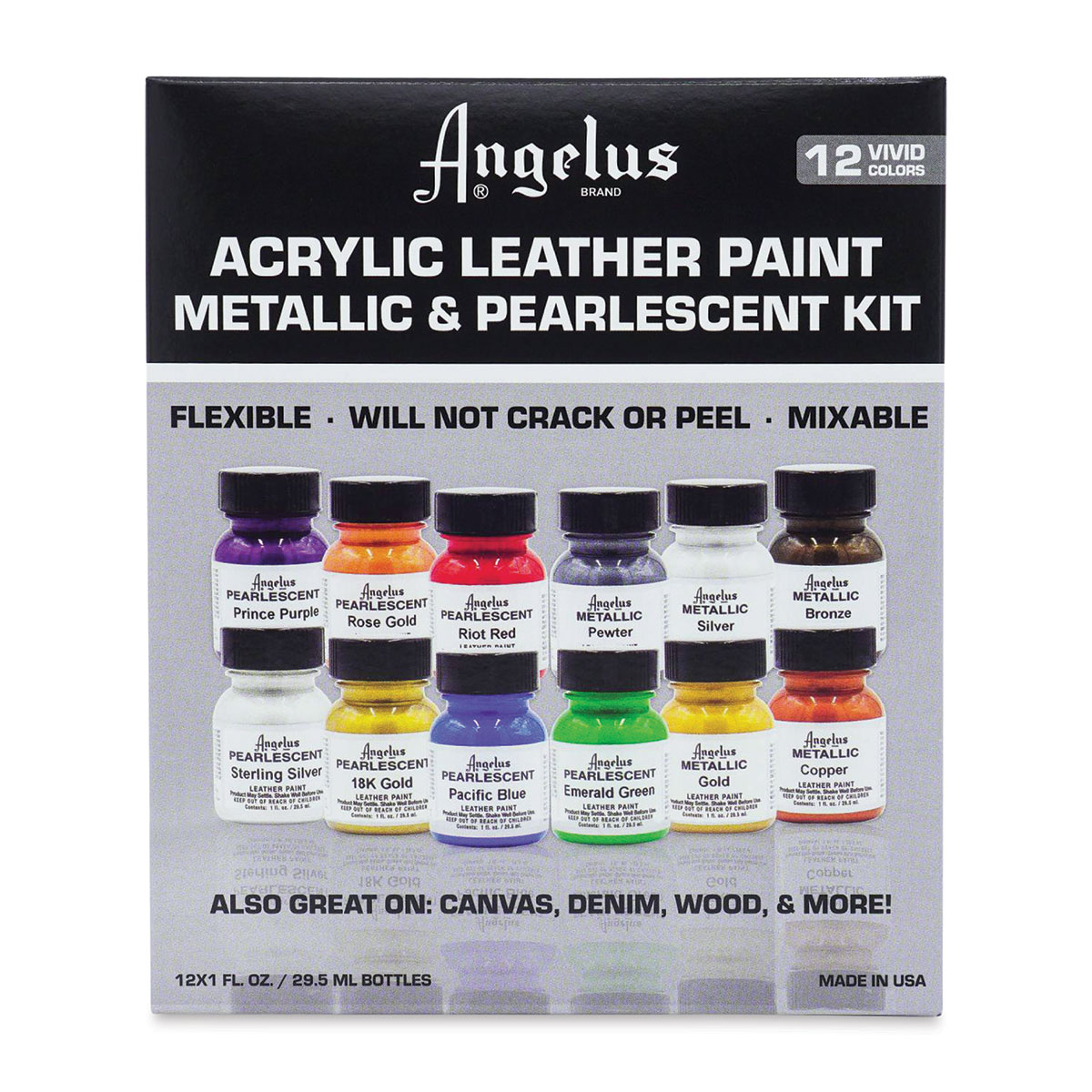 Angelus Paradise Purple Neon Acrylic Leather Paint 1oz