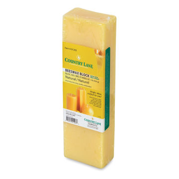 Country Lane Premium Beeswax - 1 lb block of Beeswax with label