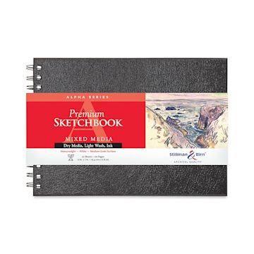 Open in modal - Stillman & Birn Alpha Series Sketchbook - Front view of landscape sketchbook with label