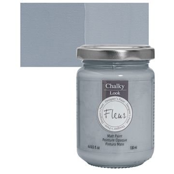 Open in modal - Fleur Chalky Look Paint - Hamptons Blue, 4.4 oz jar and swatch