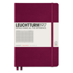 Leuchtturm1917 Squared Hardbound Notebook - Port Red, 5-3/4" x 8-1/4"