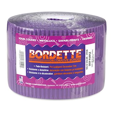 Open in modal - Bordette Scalloped Border - 2-1/4" x 50 ft, Deep Purple