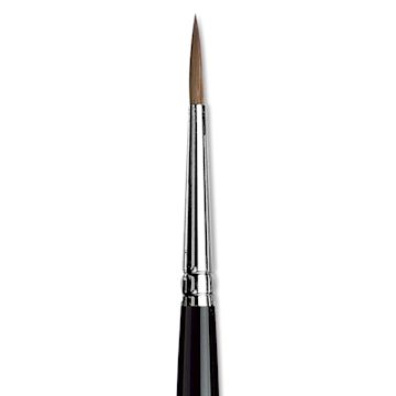 Open in modal - Da Vinci Maestro Kolinsky Sable Brush - Round, Short Handle, Size 4 close up