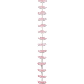 Open in modal - John Bead Crystal Lane DIY Glass Garden Bead Single Strand - Flower Caps, Opaque Pink close-up