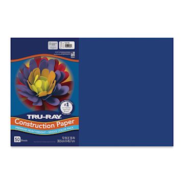 Tru-Ray 12 x 18 Construction Paper, Royal Blue, 50 Sheets (P103049)