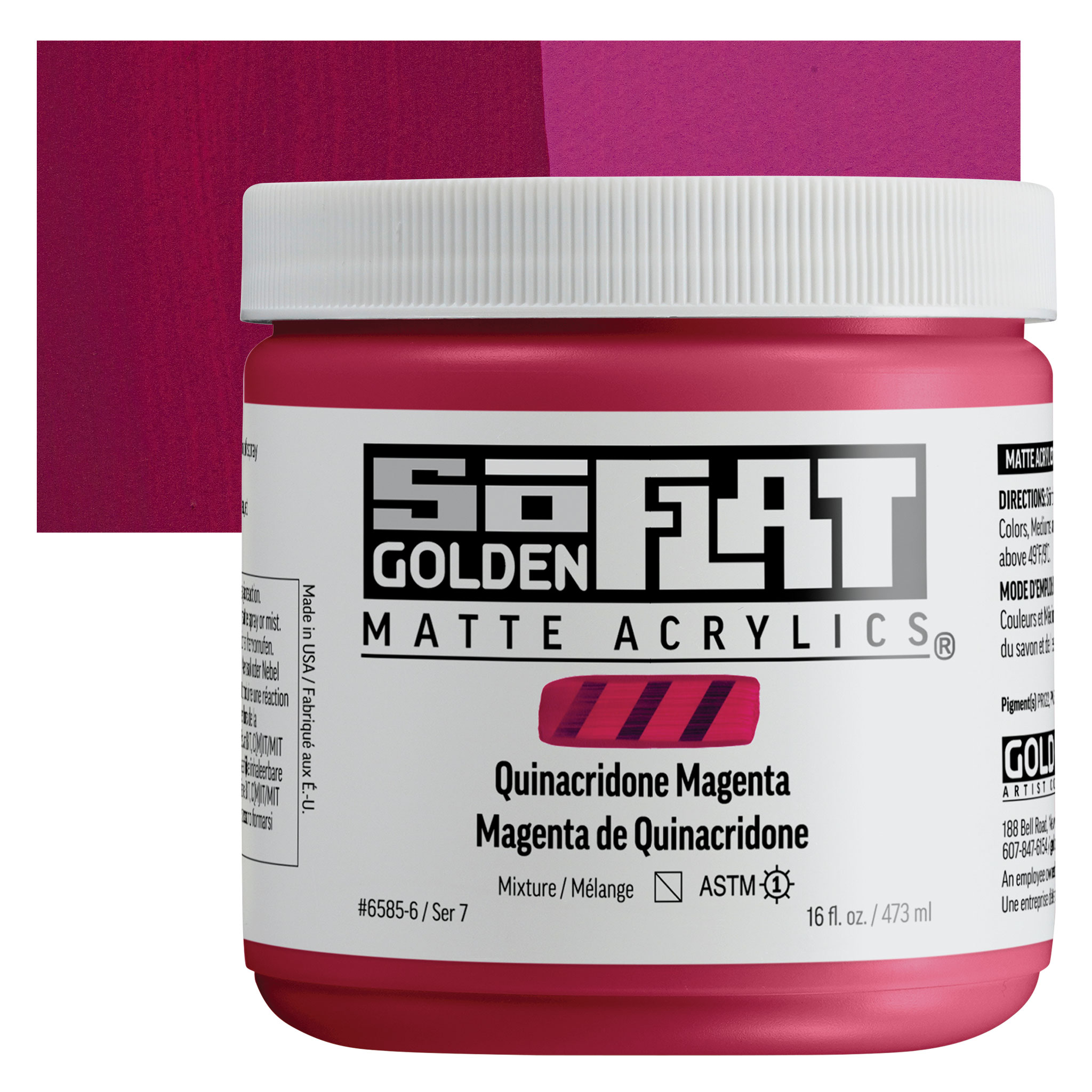 Golden SoFlat Matte Acrylics, Fluorescent Set of 6