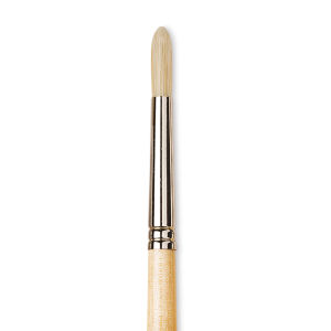 Da Vinci Chuneo Synthetic Hog Bristle Brush - Round, Size 8 (Close-up)