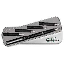 Classic Calligraphy Set Open Package with pen and nibs