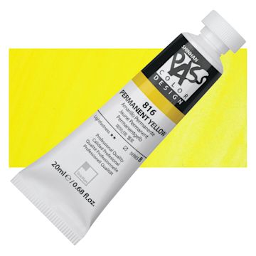 Open in modal - ShinHan Pass Colors Opaque Watercolor Tube - Permanent Yellow, 20 ml tube and swatch