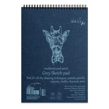 SMLT Art Grey Wirebound Sketch Pad - 8-1/4" x 11-3/4", 30 Sheets