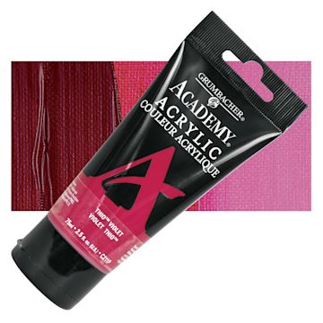Open in modal - Grumbacher Academy Acrylic - Thio Violet, 75 ml tube and swatch