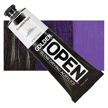 Open in modal - Golden Open Acrylic - Dioxazine Purple, 5 oz Tube and swatch