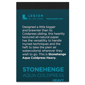 Open in modal - Legion Stonehenge Aqua Mini Pad - Cold Press, 300 lb, 5 Sheets, front cover