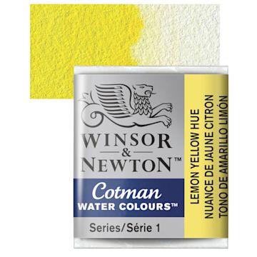 Open in modal - Winsor & Newton Cotman Watercolor Half Pan - Cadmium Orange Hue and swatch