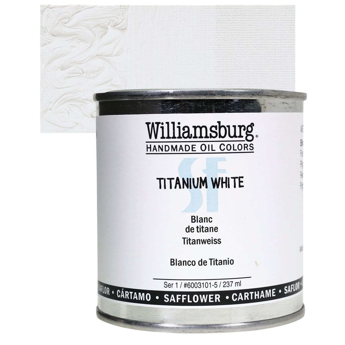 Williamsburg Handmade Safflower Oil Color 150ml Tube - Titanium White