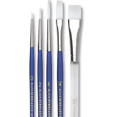 Blick Scholastic Wonder White Brushes - Set of 5 | BLICK Art Materials