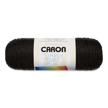 Open in modal - Caron Simply Soft Yarn - Black
