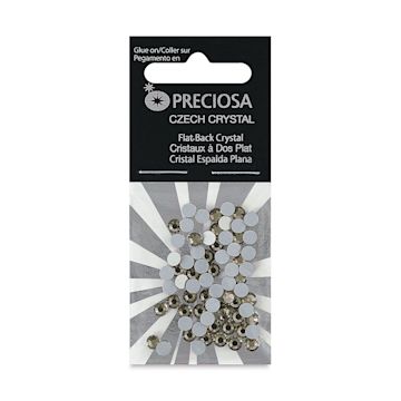 Open in modal - John Bead Preciosa Flat Back Crystals - Black Diamond, Pkg of 72