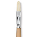 Escoda Clasico Chungking White Bristle Brush - Filbert, Long Handle, Size 16